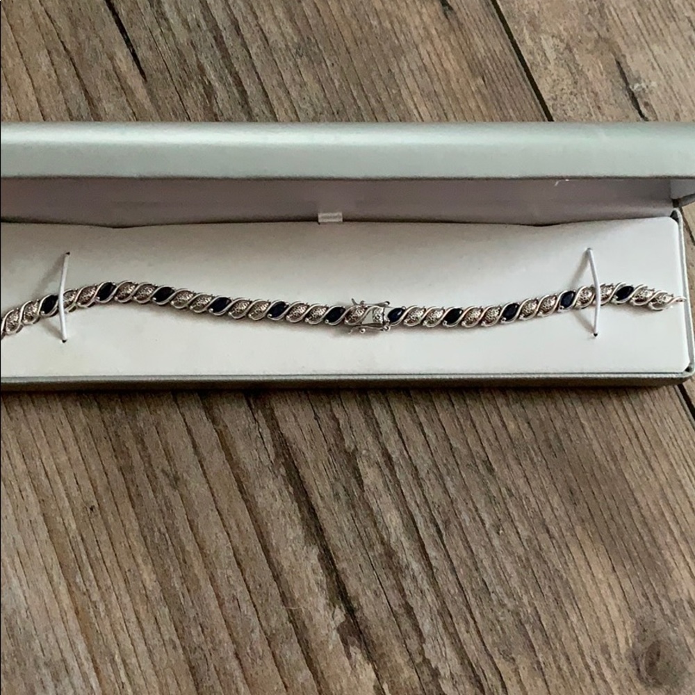 Sapphire and Silver Tennis bracelet